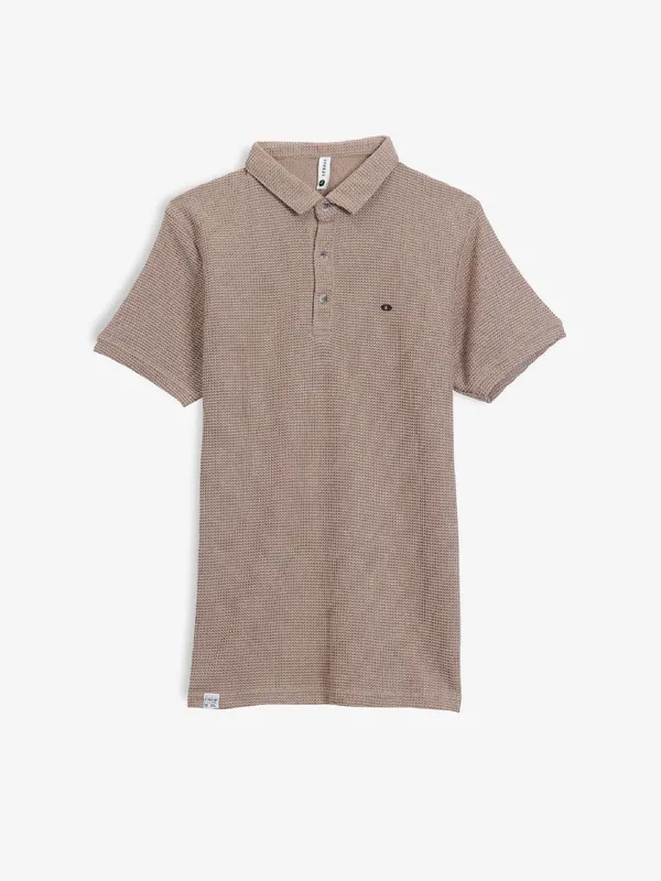 FREEZE beige cotton polo t-shirt