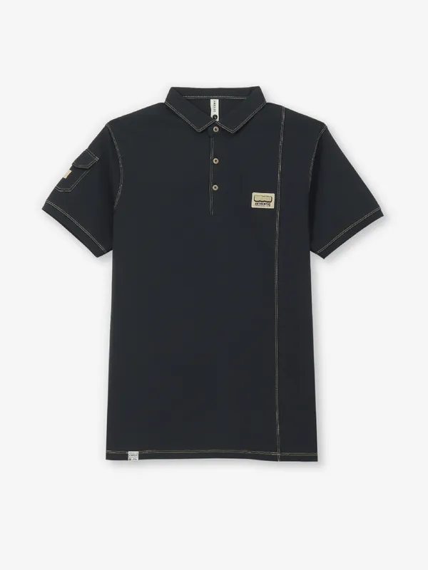 FREEZE charcoal black cotton t-shirt
