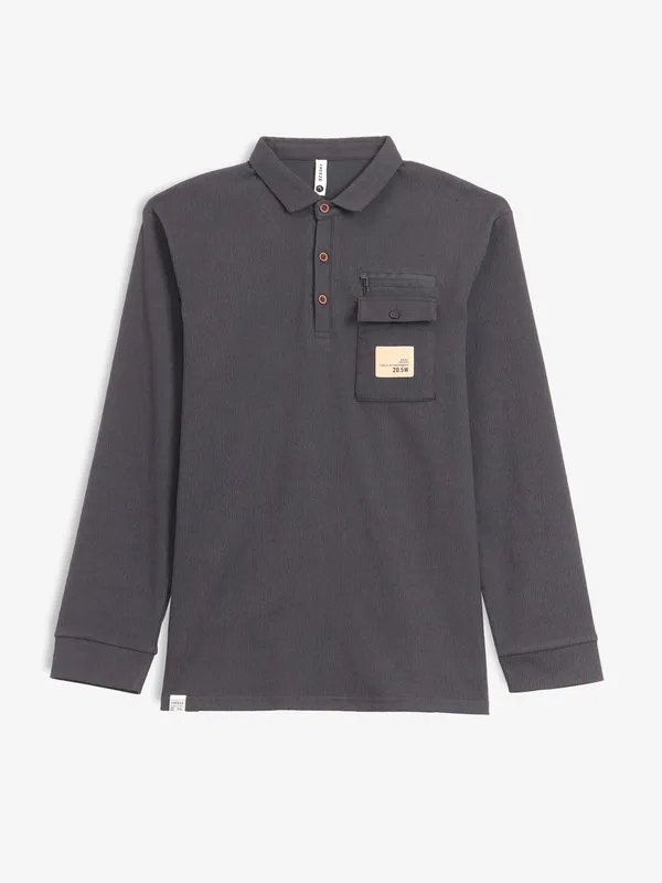 FREEZE dark grey cotton t-shirt