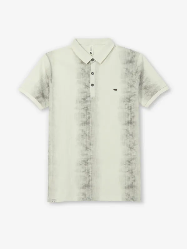 FREEZE green cotton shaded silk t-shirt