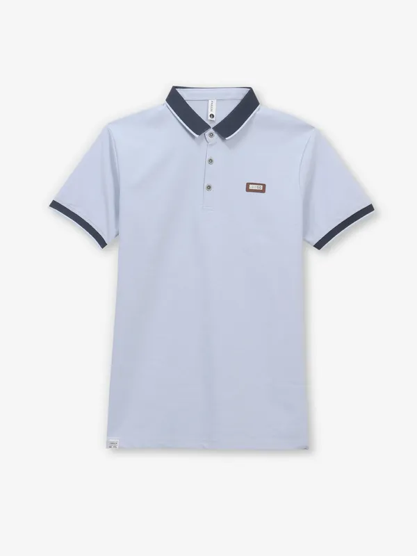 FREEZE light blue cotton slim fit t-shirt