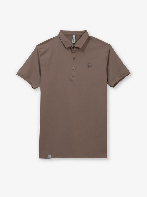 FREEZE light brown cotton polo t-shirt