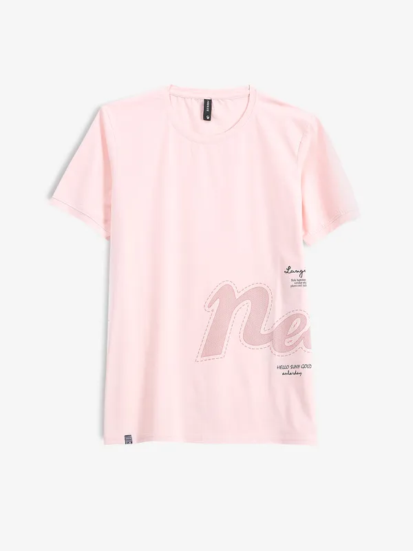 FREEZE light pink printed t-shirt