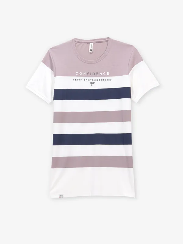 FREEZE multicolour stripe cotton t-shirt