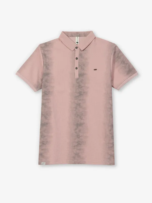 FREEZE onion pink shaded silk t-shirt