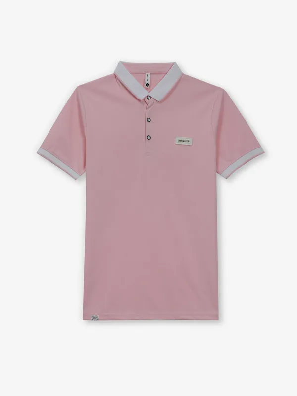FREEZE pink plain cotton t-shirt