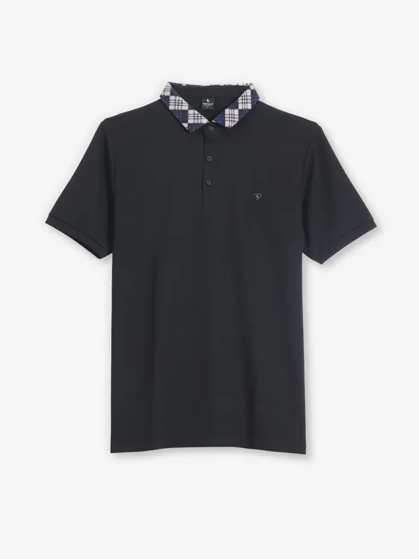 FREEZE plain cotton t-shirt in black