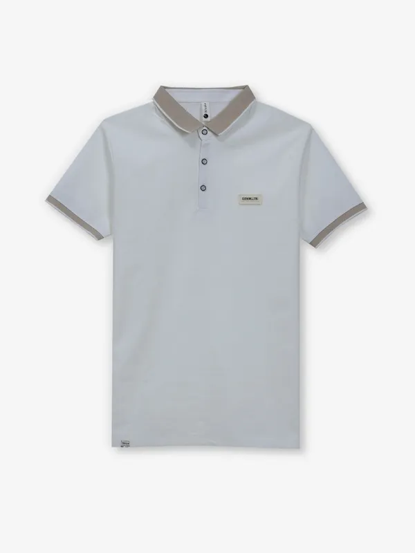 FREEZE plain off-white cotton t-shirt for men