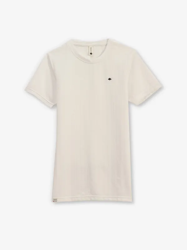FREEZE plain white cotton t-shirt