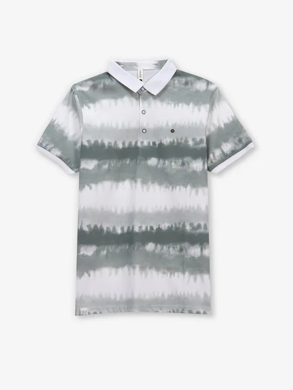 FREEZE printed cotton white and grey t-shirt