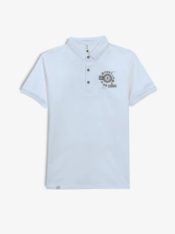 FREEZE white casual plain t-shirt