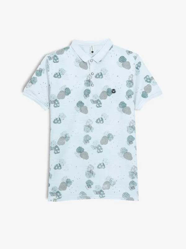 FREEZE white cotton casual printed t-shirt