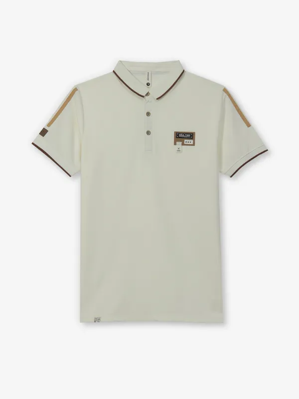 FREEZE white cotton polo t-shirt for mens