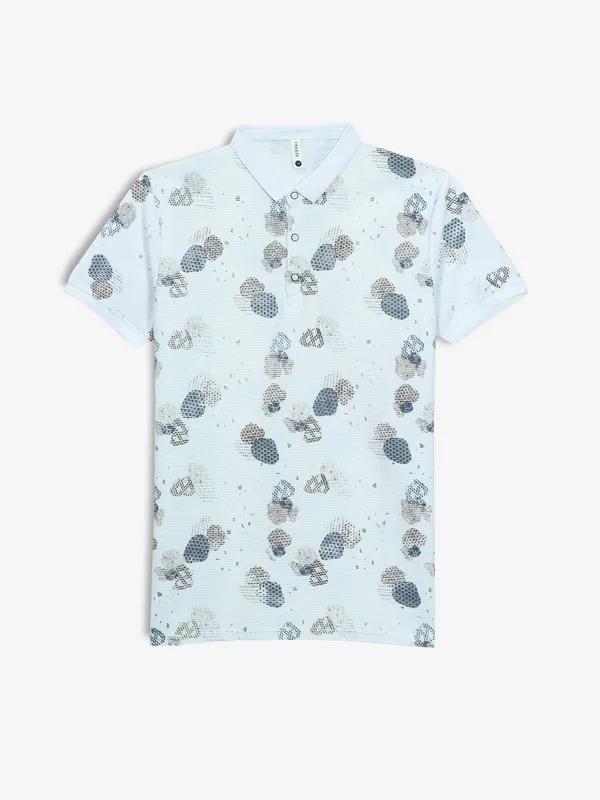 FREEZE white printed cotton casual t-shirt