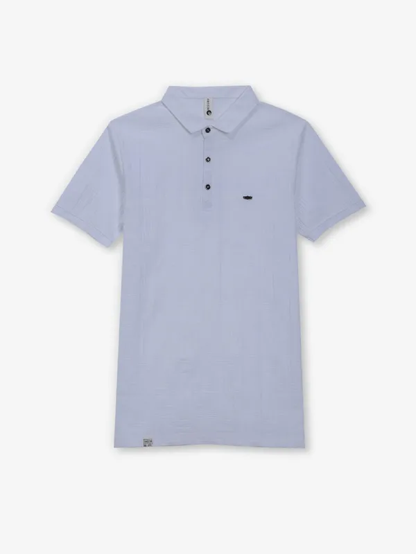 FREEZE white textured cotton t-shirt for men