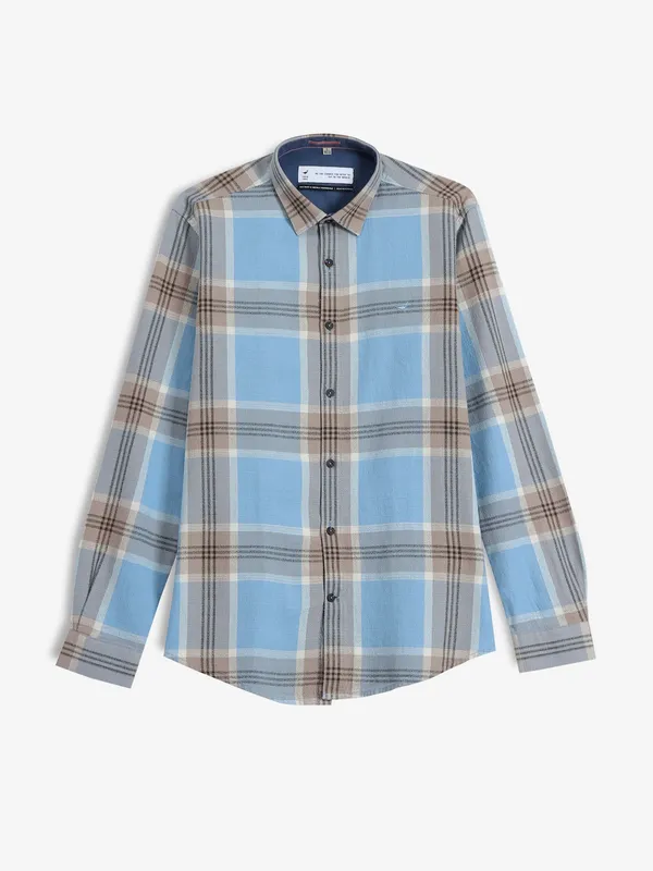 FRIO blue checks cotton casual shirt