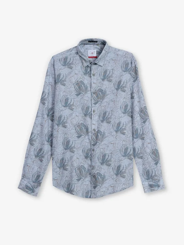 FRIO grey printed cotton shirt