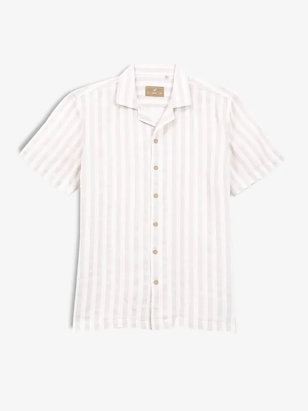 FRIO grey stripe slim fit casual shirt
