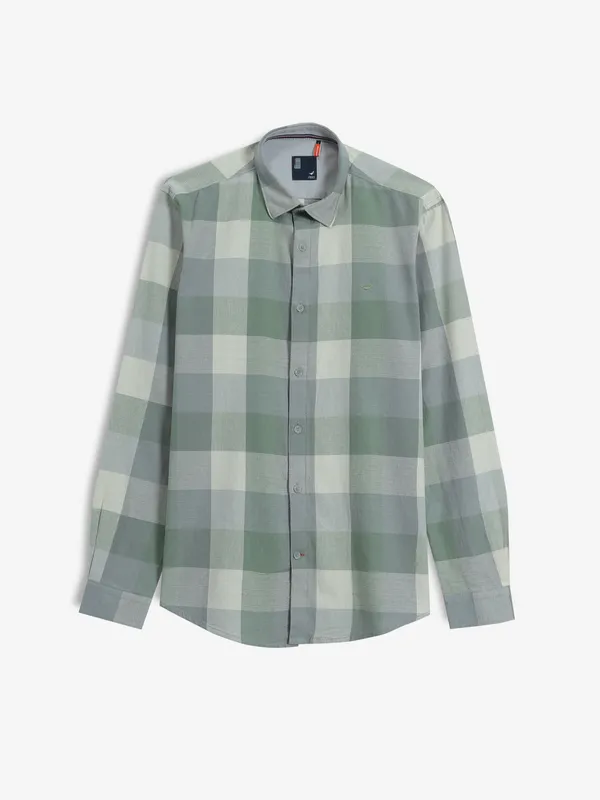 FRIO pista green checks cotton shirt