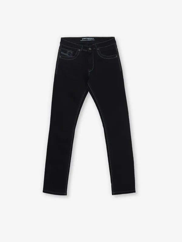GESTURE black solid denim jeans