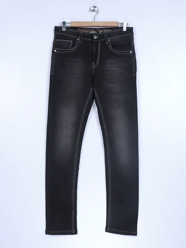 Gesture black washed slim fit jeans