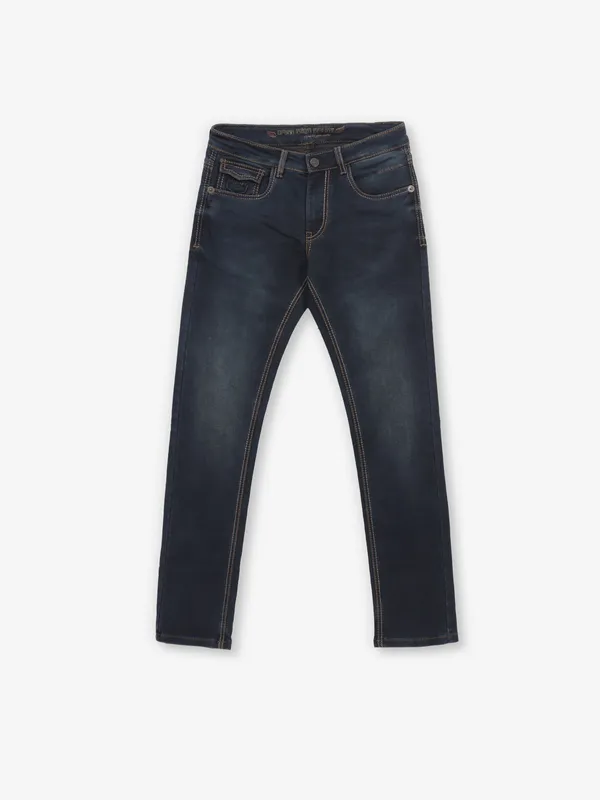 GESTURE washed blue denim jeans for mens