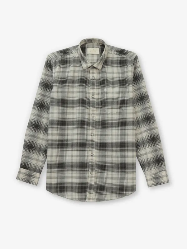 GIANTI beige and black cotton casual shirt