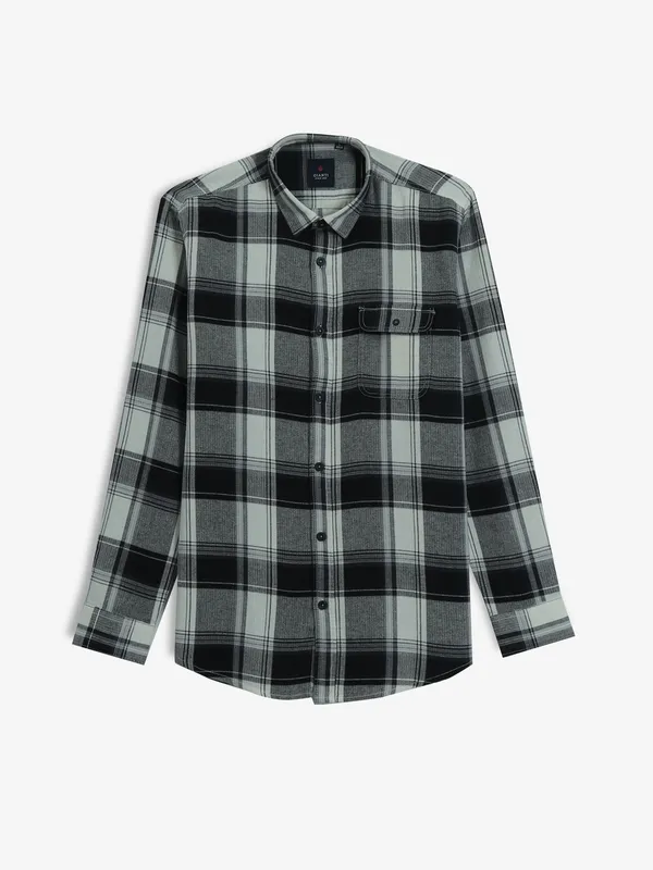 GIANTI black checks cotton full sleeve shirt