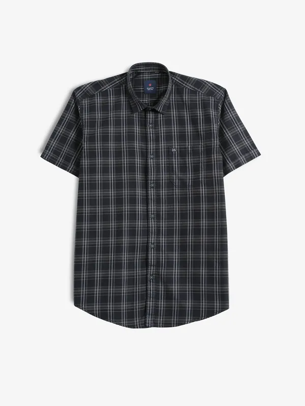 GIANTI black cotton half sleeve shirt