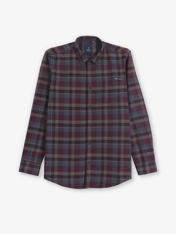GIANTI checked wine cotton shirt