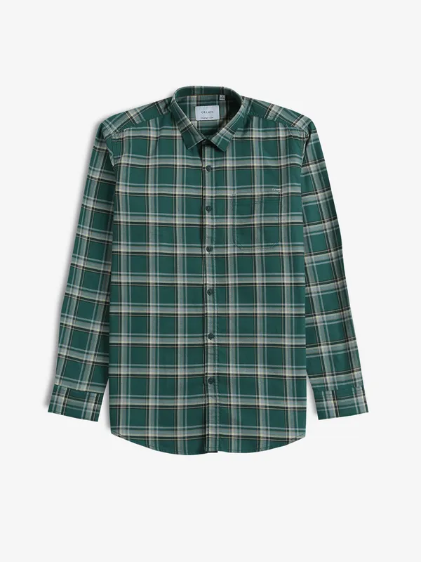 GIANTI checks rama green full sleeve shirt