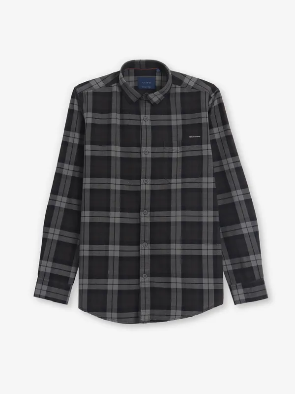 GIANTI dark brown cotton shirt