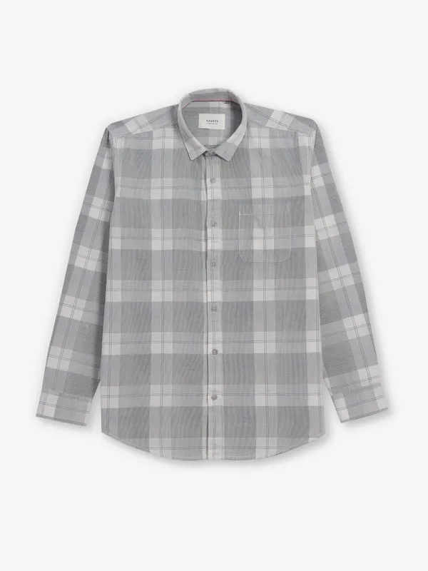 GIANTI grey checked cotton shirt