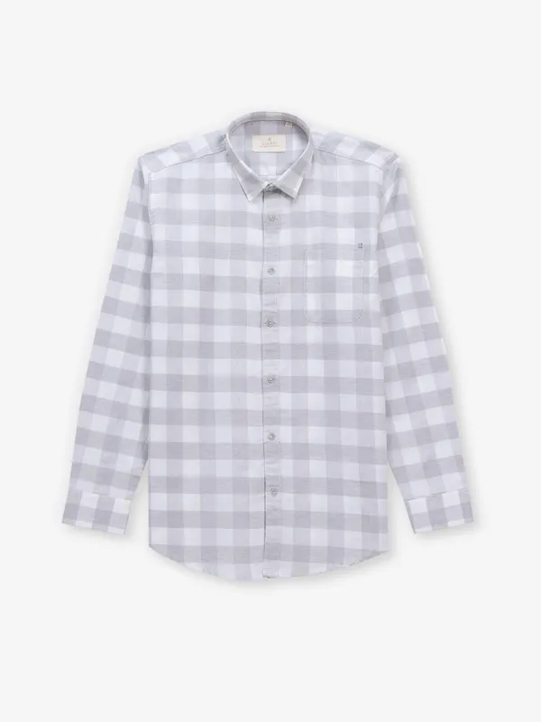 GIANTI grey cotton slim fit shirt