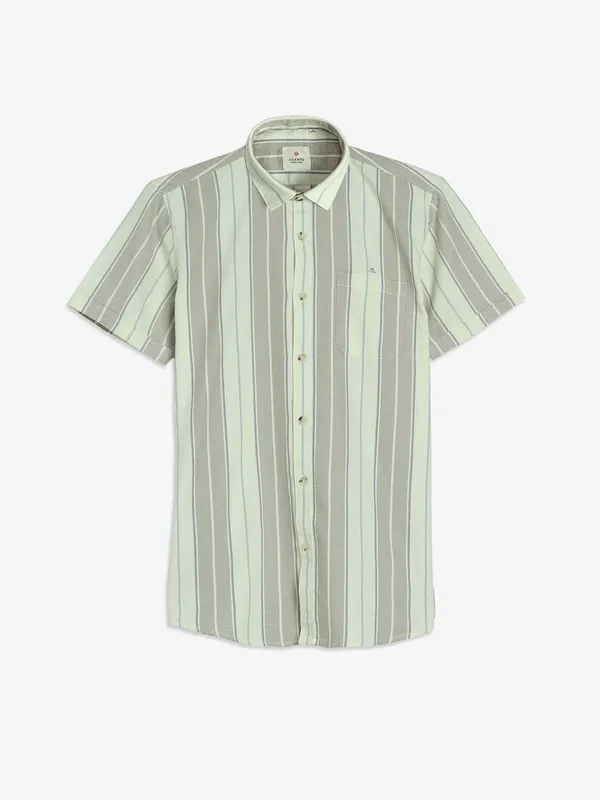 GIANTI khaki stripe cotton shirt