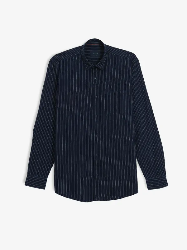 GIANTI navy stripe cotton shirt