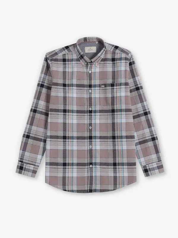 GIANTI onion pink checks cotton shirt