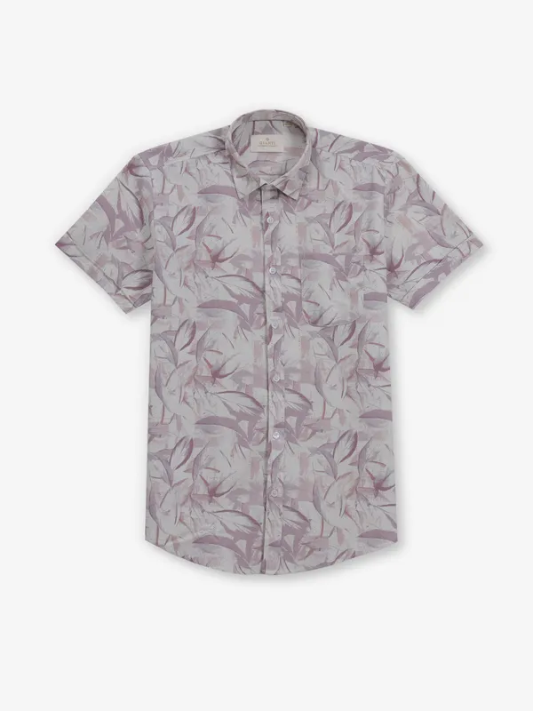 GIANTI onion pink printed cotton shirt