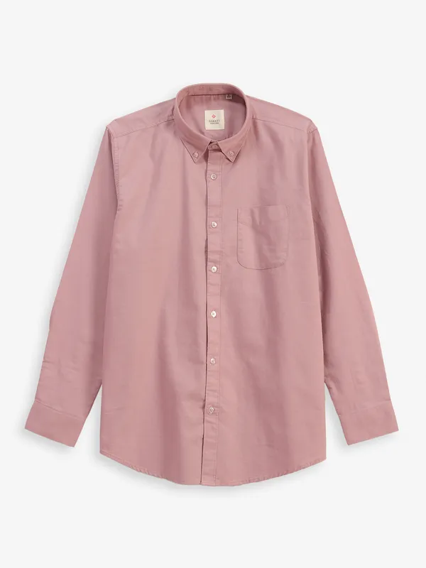 GIANTI plain onion pink cotton shirt