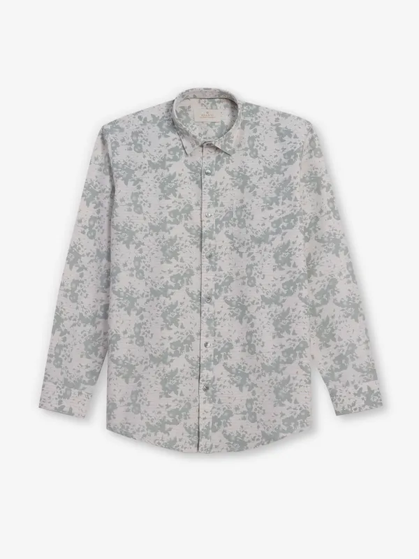 GIANTI printed cotton cream shirt