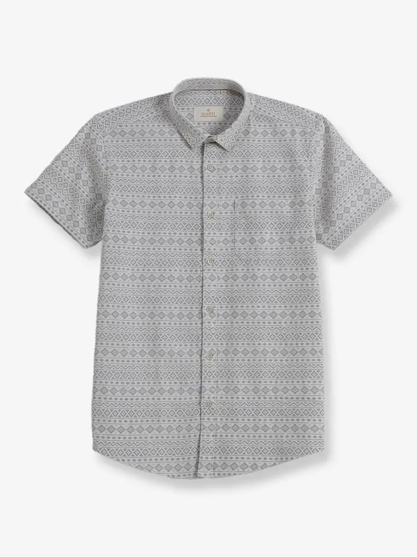 GIANTI printed grey cotton shirt