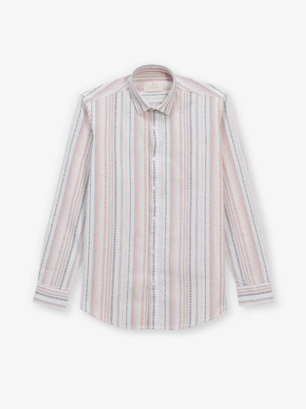 GIANTI printed off white cotton shirt