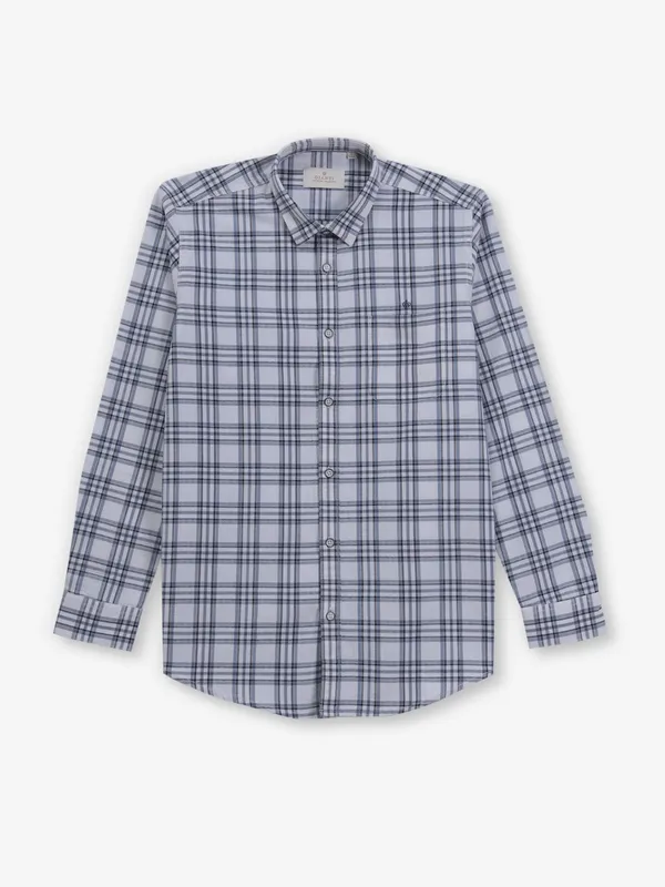 GIANTI white checks cotton shirt