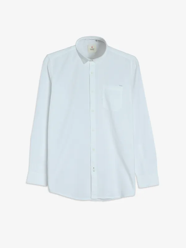 GIANTI white plain full sleeve shirt