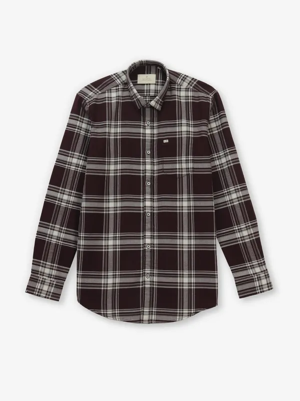 GIANTI wine cotton shirt with checked