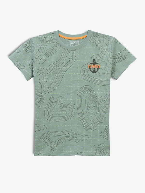 GINI & JONY green printed t-shirt