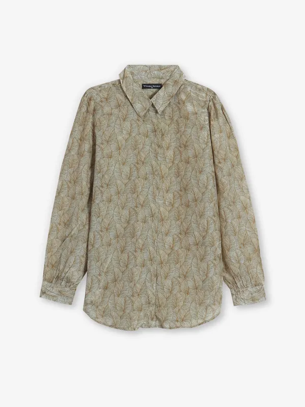 GLOBAL REPUBLIC beige printed shirt