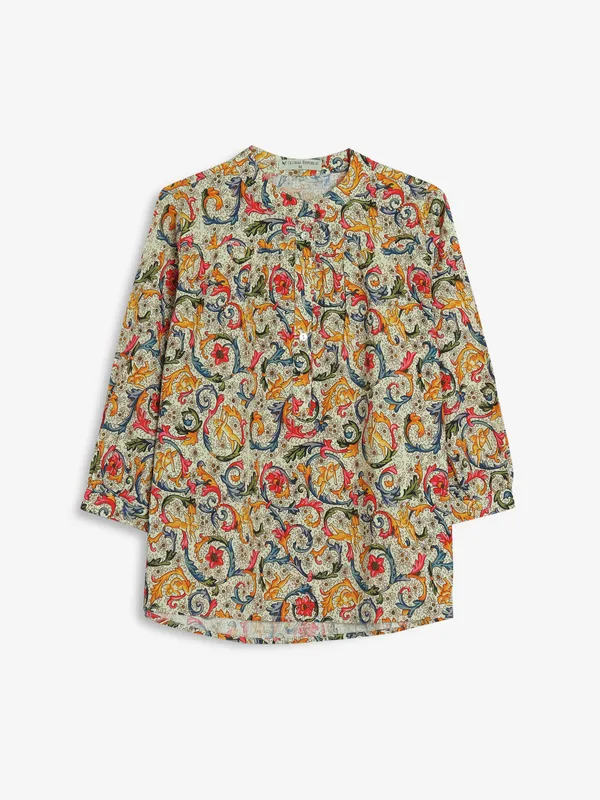 GLOBAL REPUBLIC multi color printed top