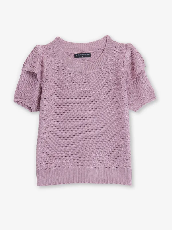 GLOBAL REPUBLIC onion pink viscose top