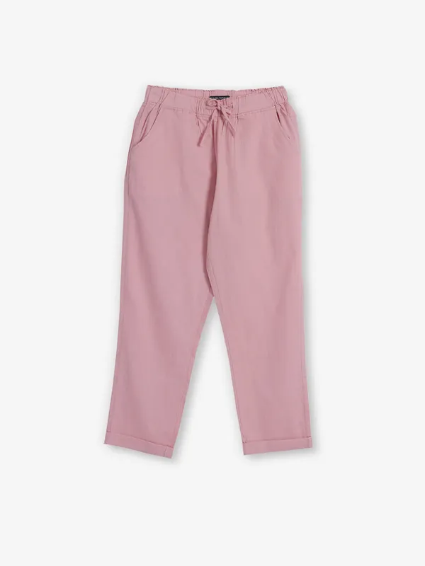 GLOBAL REPUBLIC pink cotton solid pant